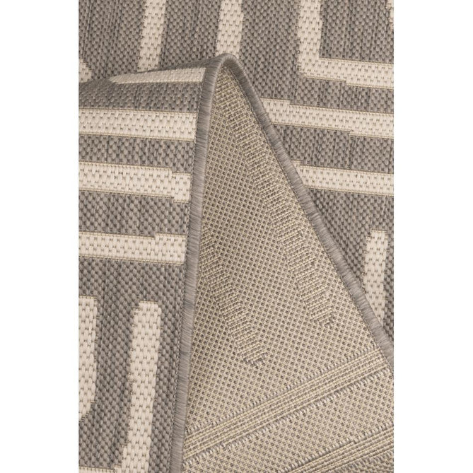 County Patches Grey In-Outdoor Flatweave Runner