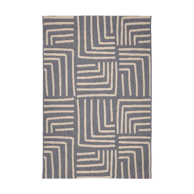 County Patches Navy In-Outdoor Flatweave Runner
