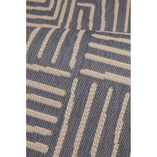 County Patches Navy In-Outdoor Flatweave Runner