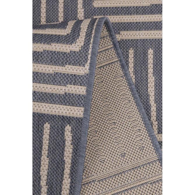 County Patches Navy In-Outdoor Flatweave Runner