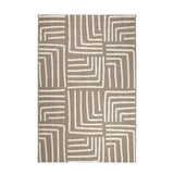 County Patches Taupe In-Outdoor Flatweave Rug