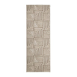 County Patches Taupe In-Outdoor Flatweave Runner