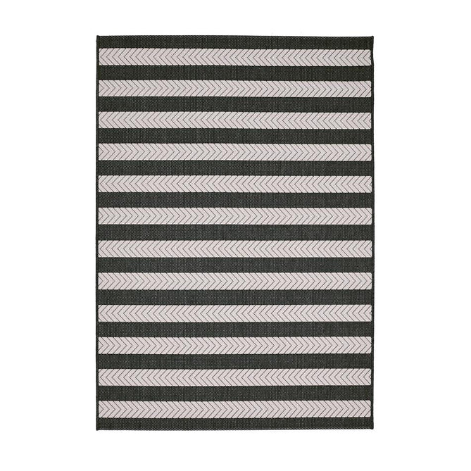 County Stripe Black In-Outdoor Flatweave Runner