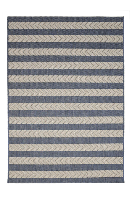 County Stripe Navy In-Outdoor Flatweave Rug-Melrose-Rug Love - The Most Loved Rug Store