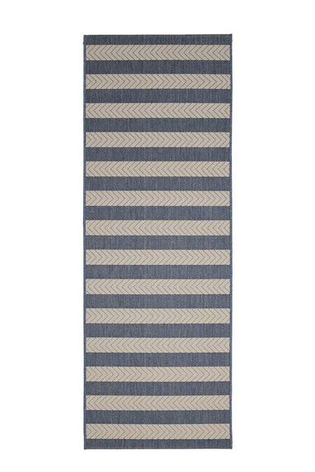 County Stripe Navy In-Outdoor Flatweave Rug-Melrose-Rug Love - The Most Loved Rug Store