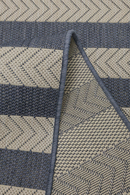 County Stripe Navy In-Outdoor Flatweave Rug-Melrose-Rug Love - The Most Loved Rug Store