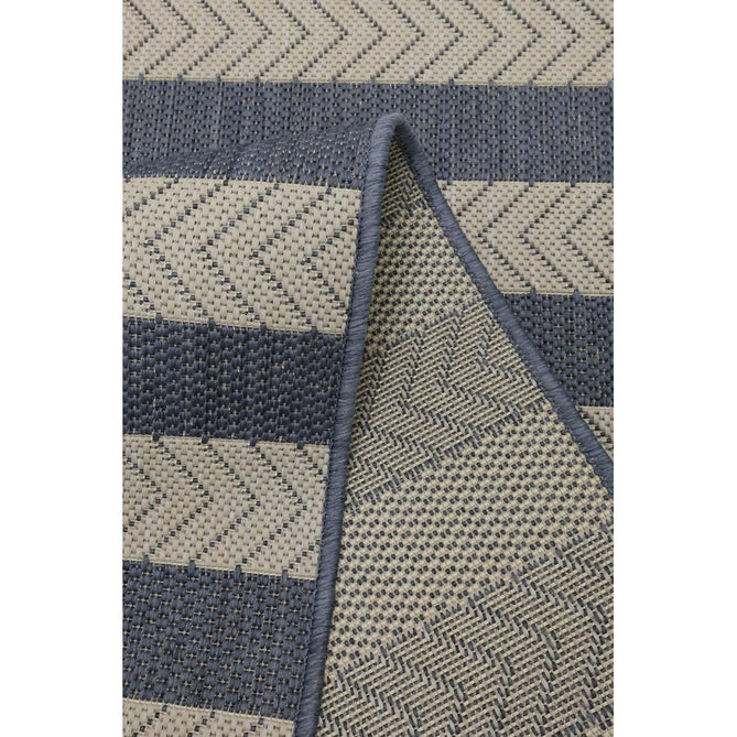 County Stripe Navy In-Outdoor Flatweave Runner