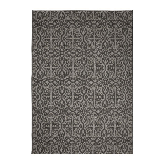 County Victorian Grey In-Outdoor Flatweave Runner