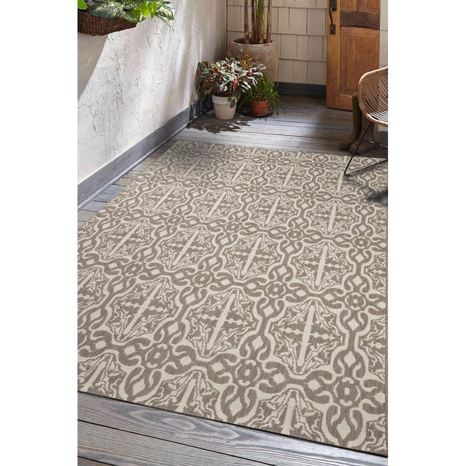 County Victorian Natural In-Outdoor Flatweave Runner