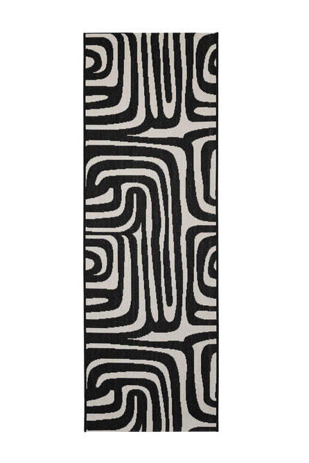 County Zebra Black In-Outdoor Flatweave Rug-Melrose-Rug Love - The Most Loved Rug Store