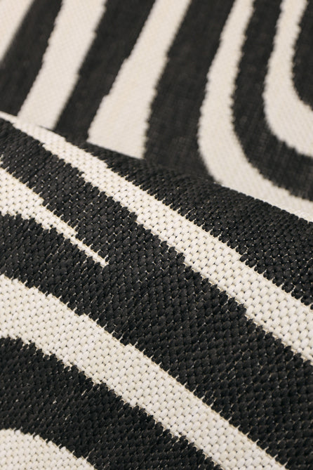 County Zebra Black In-Outdoor Flatweave Rug-Melrose-Rug Love - The Most Loved Rug Store