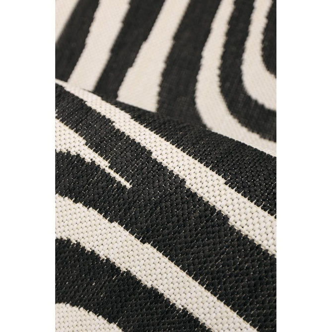County Zebra Black In-Outdoor Flatweave Runner