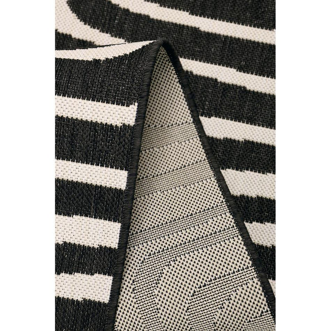 County Zebra Black In-Outdoor Flatweave Runner