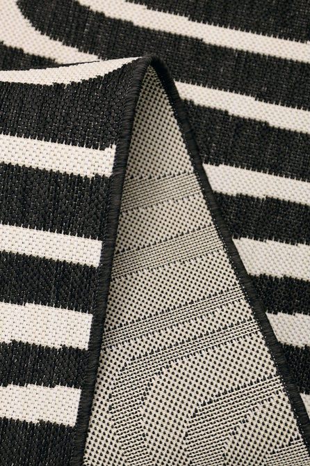 County Zebra Black In-Outdoor Flatweave Rug-Melrose-Rug Love - The Most Loved Rug Store