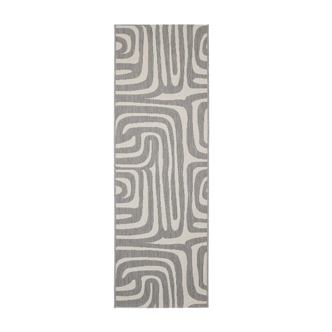 County Zebra Grey In-Outdoor Flatweave Runner