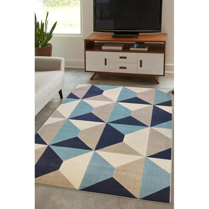 Creation Quadrant Teal Rug-Melrose-Rug Love - The Most Loved Rug Store