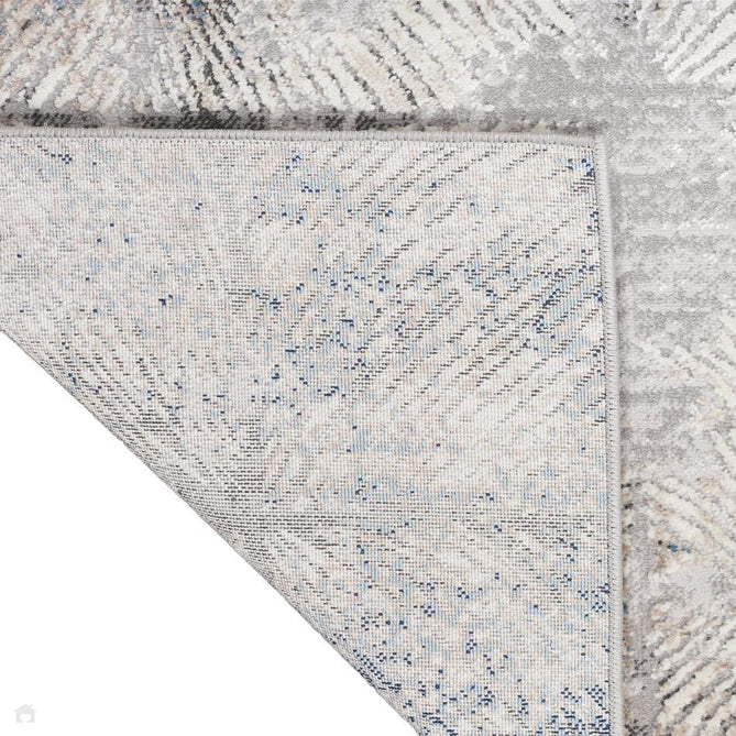 Calvin Klein CK022 Infinity IFN02 Modern Abstract Linear Distressed Shimmer Hi-Low Textured Polyester Low Profile Short Pile Warm Beige/Ivory/Grey/Steel Blue/Dusty Taupe Runner-Calvin Klein-Rug Love - The Most Loved Rug Store
