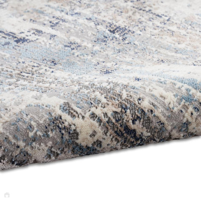 Calvin Klein CK022 Infinity IFN03 Modern Abstract Grid Distressed Shimmer Hi-Low Textured Polyester Low Profile Short Pile Stone Grey/Ivory/Beige/Taupe/Charcoal Grey/Midnight Blue/Cream Runner-Calvin Klein-Rug Love - The Most Loved Rug Store