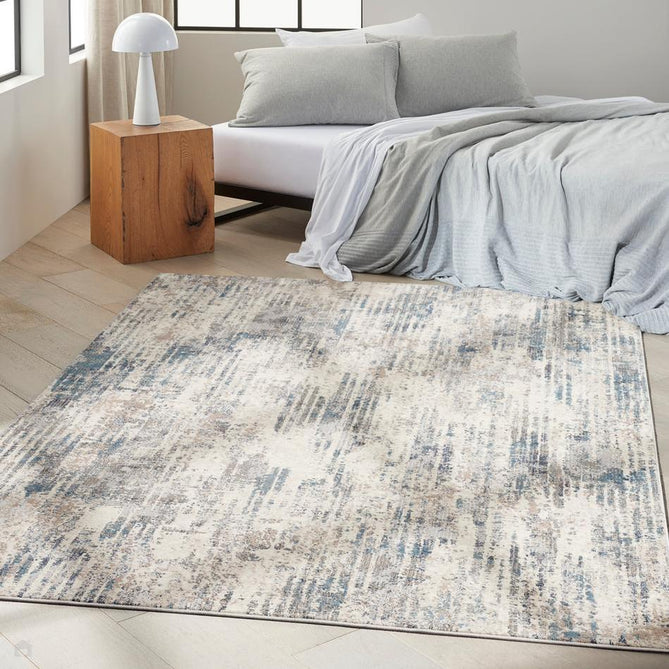 Calvin Klein CK022 Infinity IFN03 Modern Abstract Grid Distressed Shimmer Hi-Low Textured Polyester Low Profile Short Pile Stone Grey/Ivory/Beige/Taupe/Charcoal Grey/Midnight Blue/Cream Runner-Calvin Klein-Rug Love - The Most Loved Rug Store