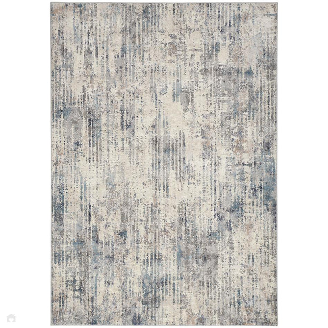 Calvin Klein CK022 Infinity IFN03 Modern Abstract Grid Distressed Shimmer Hi-Low Textured Polyester Low Profile Short Pile Stone Grey/Ivory/Beige/Taupe/Charcoal Grey/Midnight Blue/Cream Runner-Calvin Klein-Rug Love - The Most Loved Rug Store