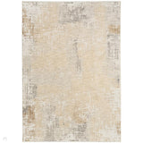 Calvin Klein CK078 Summit SUM05 Modern Abstract Distressed Soft-Touch Hi-Low Textured Polyester Low Profile Short Pile Natural/Ivory/Warm Sand/Greige/Soft Taupe/Muted Silver/Charcoal Rug