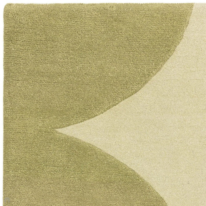 Canvas 01 Reflect Modern Abstract Hand-Woven Wool Hi-Low Contrast Textured Low Profile Short Pile Olive/Sage Green Rug-Asiatic Carpets-Rug Love - The Most Loved Rug Store