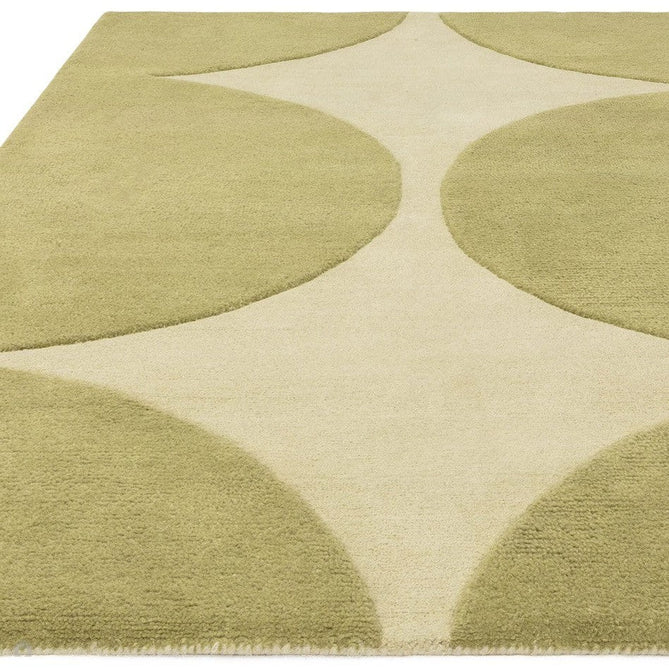 Canvas 01 Reflect Modern Abstract Hand-Woven Wool Hi-Low Contrast Textured Low Profile Short Pile Olive/Sage Green Rug-Asiatic Carpets-Rug Love - The Most Loved Rug Store