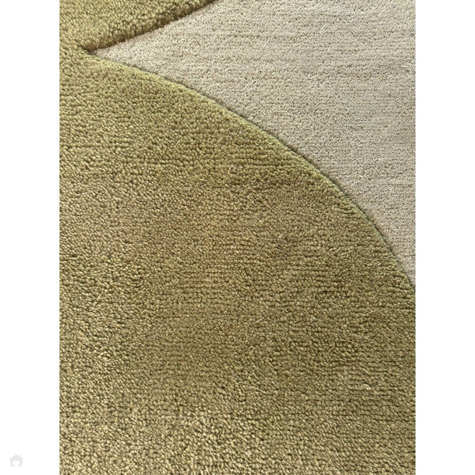 Canvas 01 Reflect Modern Abstract Hand-Woven Wool Hi-Low Contrast Textured Low Profile Short Pile Olive/Sage Green Rug-Asiatic Carpets-Rug Love - The Most Loved Rug Store