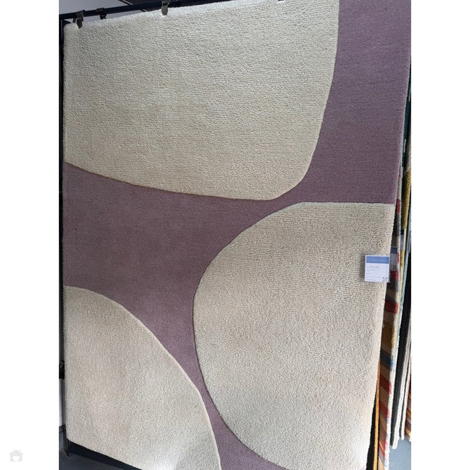 Canvas 02 Pebble Modern Abstract Hand-Woven Wool Hi-Low Contrast Textured Low Profile Short Pile Muted Lavender/Ivory Rug-Asiatic Carpets-Rug Love - The Most Loved Rug Store