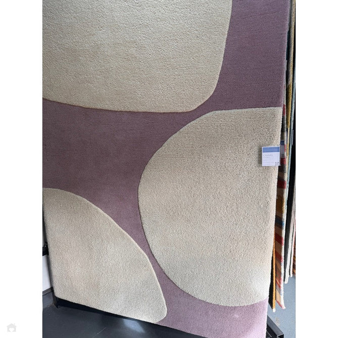 Canvas 02 Pebble Modern Abstract Hand-Woven Wool Hi-Low Contrast Textured Low Profile Short Pile Muted Lavender/Ivory Rug-Asiatic Carpets-Rug Love - The Most Loved Rug Store
