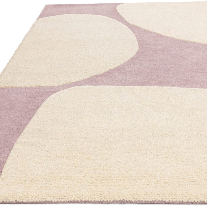 Canvas 02 Pebble Modern Abstract Hand-Woven Wool Hi-Low Contrast Textured Low Profile Short Pile Muted Lavender/Ivory Rug-Asiatic Carpets-Rug Love - The Most Loved Rug Store