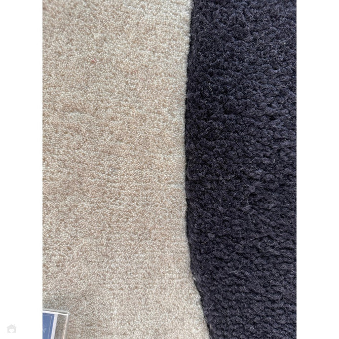 Canvas 03 Balance Modern Abstract Hand-Woven Wool Hi-Low Contrast Textured Low Profile Short Pile Black/Ivory Rug-Asiatic Carpets-Rug Love - The Most Loved Rug Store