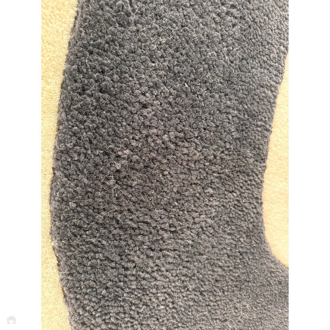 Canvas 03 Balance Modern Abstract Hand-Woven Wool Hi-Low Contrast Textured Low Profile Short Pile Black/Ivory Rug-Asiatic Carpets-Rug Love - The Most Loved Rug Store