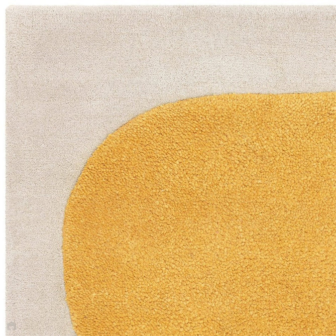 Canvas 04 Sculpt Modern Abstract Hand-Woven Wool Hi-Low Contrast Textured Flat-Pile Yellow Rug 160 x 230 cm-Shop Returns-Rug Love - The Most Loved Rug Store