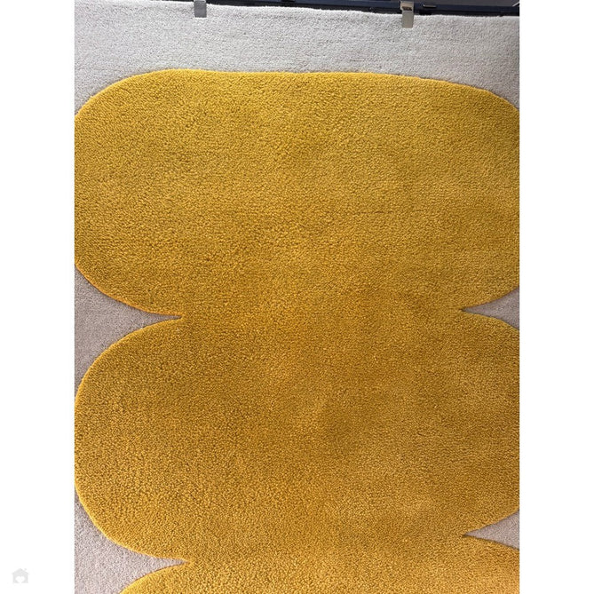 Canvas 04 Sculpt Modern Abstract Hand-Woven Wool Hi-Low Contrast Textured Low Profile Short Pile Yellow/Ivory Rug-Asiatic Carpets-Rug Love - The Most Loved Rug Store