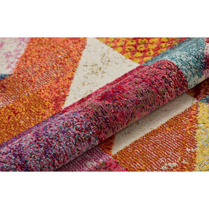 Carnaval CAR102 Modern Geometric Patches Durable Easy-Care Polypropylene Low Profile Short Pile Multicolour Rug-Concept Looms-Rug Love - The Most Loved Rug Store