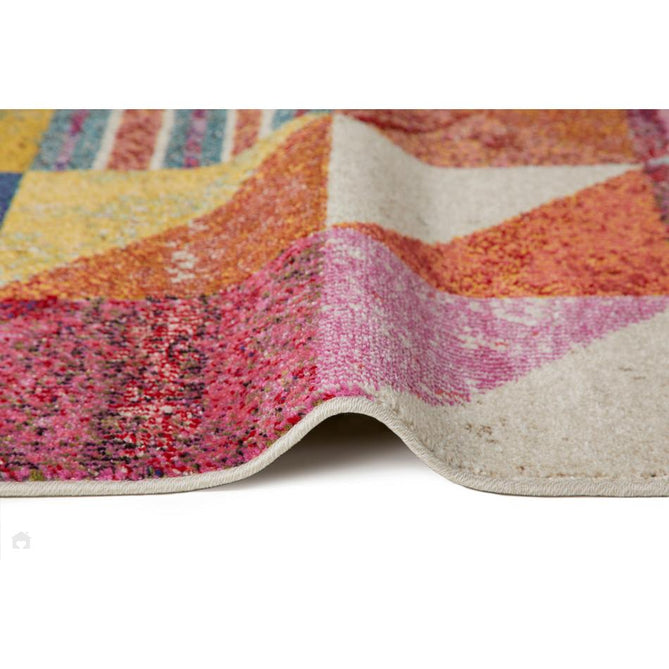 Carnaval CAR102 Modern Geometric Patches Durable Easy-Care Polypropylene Low Profile Short Pile Multicolour Runner-Concept Looms-Rug Love - The Most Loved Rug Store