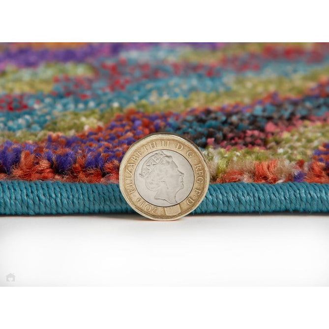 Carnaval CAR104 Modern Geometric Chevron Zig Zag Durable Easy-Care Polypropylene Low Profile Short Pile Multicolour Runner-Concept Looms-Rug Love - The Most Loved Rug Store