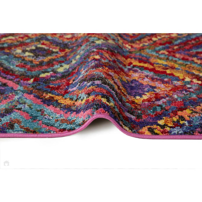 Carnaval CAR105 Modern Geometric Diamond Durable Easy-Care Polypropylene Low Profile Short Pile Multicolour Rug-Concept Looms-Rug Love - The Most Loved Rug Store