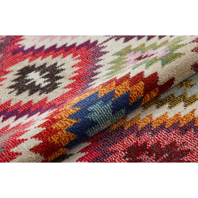 Carnaval CAR106 Modern Geometric Tribal Diamond Durable Easy-Care Polypropylene Low Profile Short Pile Multicolour Runner-Concept Looms-Rug Love - The Most Loved Rug Store