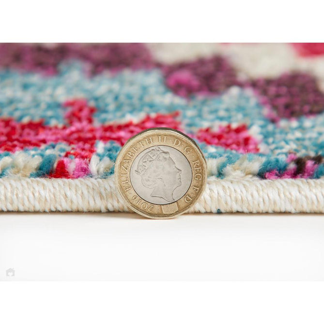 Carnaval CAR106 Modern Geometric Tribal Diamond Durable Easy-Care Polypropylene Low Profile Short Pile Multicolour Runner-Concept Looms-Rug Love - The Most Loved Rug Store