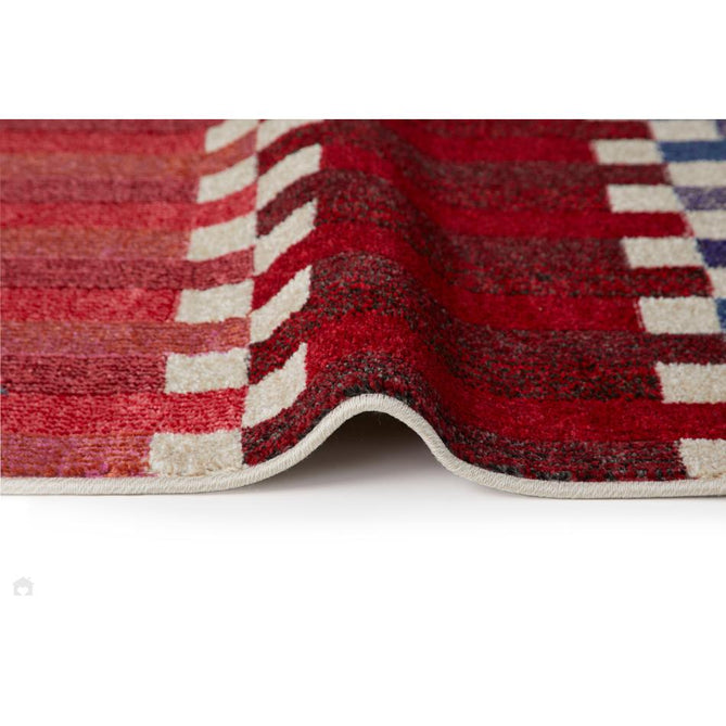 Carnaval CAR108 Modern Geometric Stacked Blocks Durable Easy-Care Polypropylene Low Profile Short Pile Multicolour Runner-Concept Looms-Rug Love - The Most Loved Rug Store