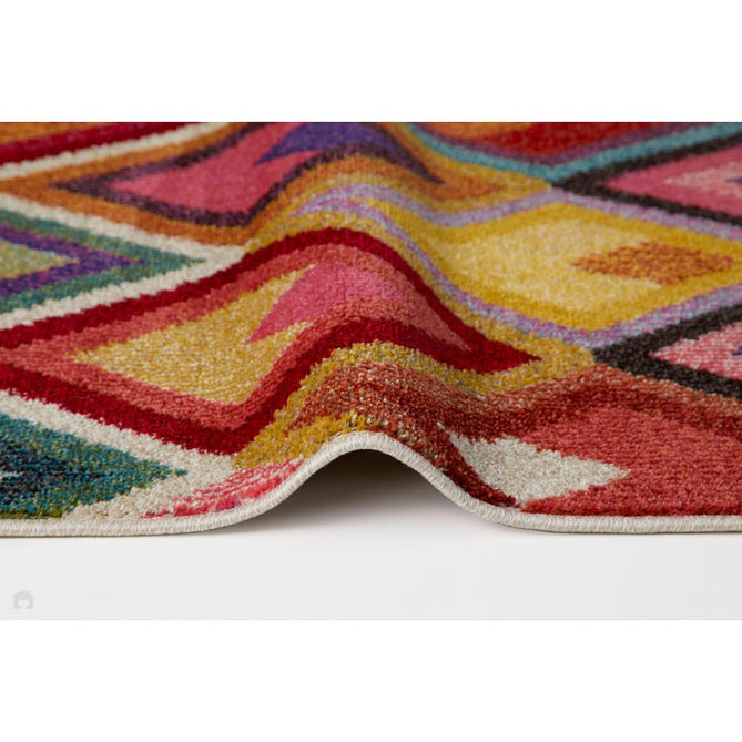 Carnaval CAR109 Modern Geometric Diamonds Durable Easy-Care Polypropylene Low Profile Short Pile Multicolour Rug-Concept Looms-Rug Love - The Most Loved Rug Store