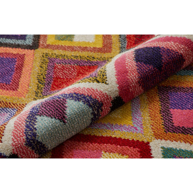 Carnaval CAR109 Modern Geometric Diamonds Durable Easy-Care Polypropylene Low Profile Short Pile Multicolour Runner-Concept Looms-Rug Love - The Most Loved Rug Store