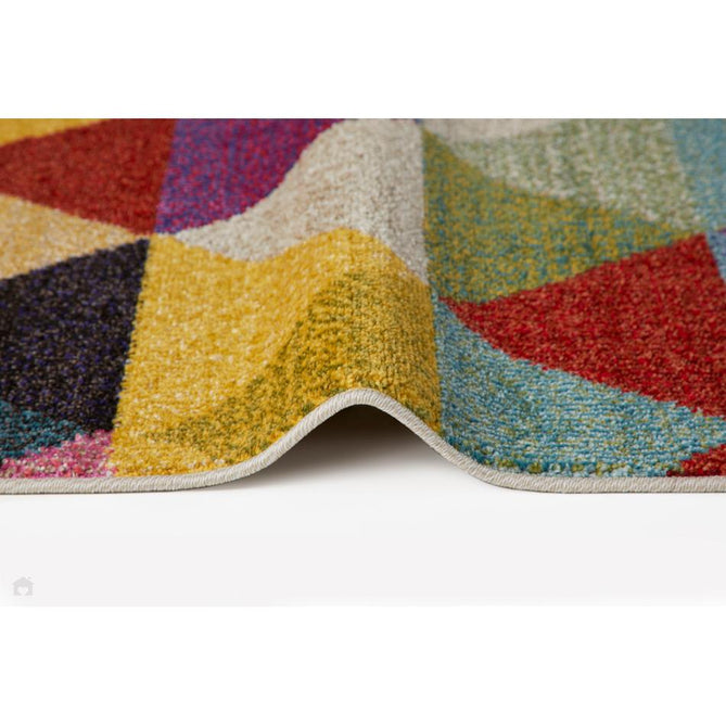 Carnaval CAR110 Modern Geometric Triangles Durable Easy-Care Polypropylene Low Profile Short Pile Multicolour Rug-Concept Looms-Rug Love - The Most Loved Rug Store