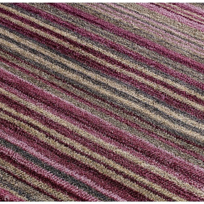 Carter Modern Stripe Hand Woven Wool Berry Purple/Grey/Beige Berry Rug-Melrose-Rug Love - The Most Loved Rug Store