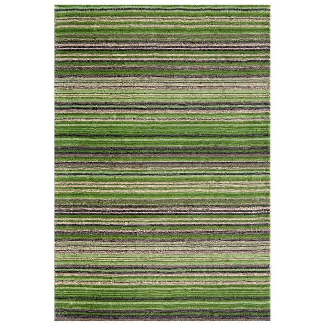 Carter Modern Stripe Hand Woven Wool Green/Grey/Beige Rug-Melrose-Rug Love - The Most Loved Rug Store