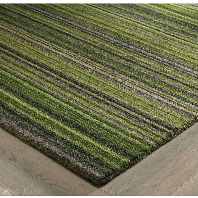 Carter Modern Stripe Hand Woven Wool Green/Grey/Beige Runner-Oriental Weavers-Rug Love - The Most Loved Rug Store