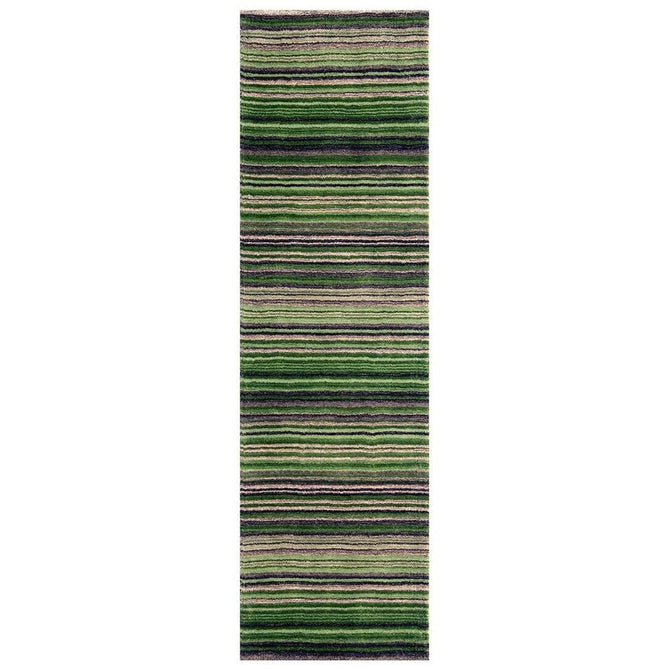 Carter Modern Stripe Hand Woven Wool Green/Grey/Beige Runner-Oriental Weavers-Rug Love - The Most Loved Rug Store