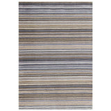 Carter Modern Stripe Hand Woven Wool Grey/Natural Rug